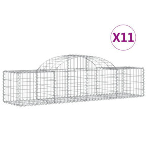 Coșuri Gabion Arcuite Fier Galvanizat - Barieră Decorativă Grădină 2