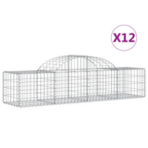 Coșuri Gabion Arcuite 12 buc - Fier Galvanizat | Livrare Gratuită 2