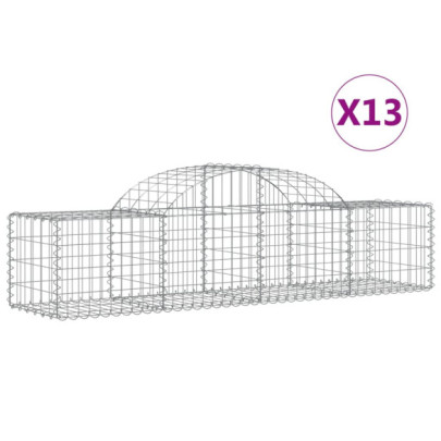 Coșuri Gabion Arcuite 13 buc - Fier Galvanizat | Livrare Gratuită
