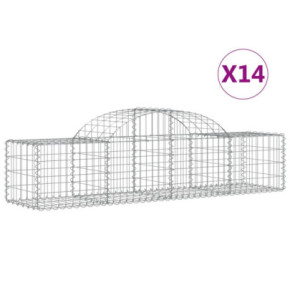 Coșuri Gabion Arcuite 14 buc - Fier Galvanizat | Livrare Gratuită 2