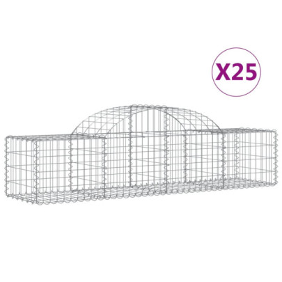 Coșuri Gabion Arcuite 25 buc - Fier Galvanizat | Livrare Gratuită