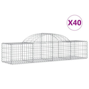 Coșuri Gabion Arcuite 40 buc - Fier Galvanizat | Livrare Gratuită 2