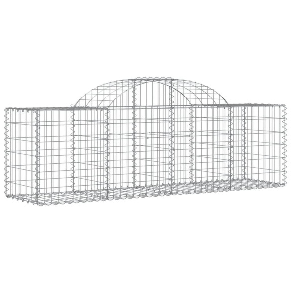 Coșuri Gabion Arcuite 4 buc - Fier Galvanizat | Decor Grădină