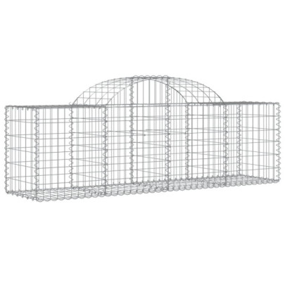 Coșuri Gabion Arcuite 4 buc - Fier Galvanizat | Decor Grădină