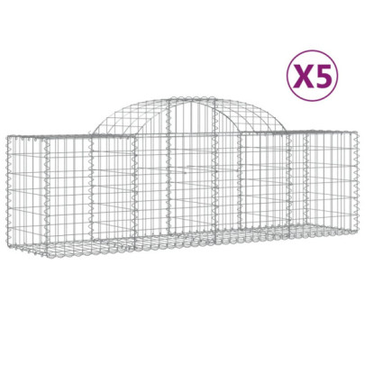 Coșuri Gabion Arcuite Fier Galvanizat | Barieră Decorativă Grădină