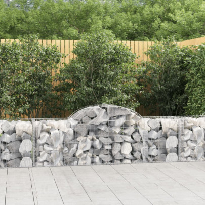 Coșuri Gabion Arcuite 9 buc - Fier Galvanizat | Livrare Gratuită