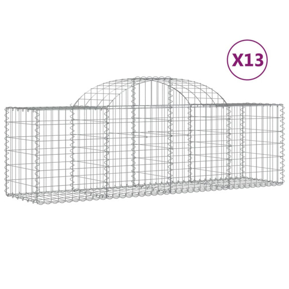 Coșuri Gabion Arcuite Fier Galvanizat - Barieră Decorativă Grădină