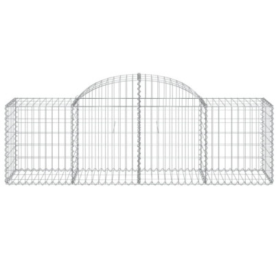Coșuri Gabion Arcuite 30 buc - Fier Galvanizat | Decor Grădină
