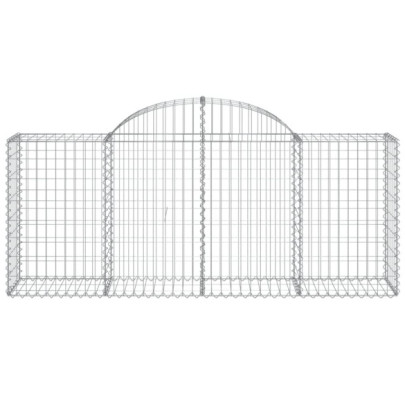 Coșuri Gabion Arcuite Fier Galvanizat | Barieră Decorativă Durabilă