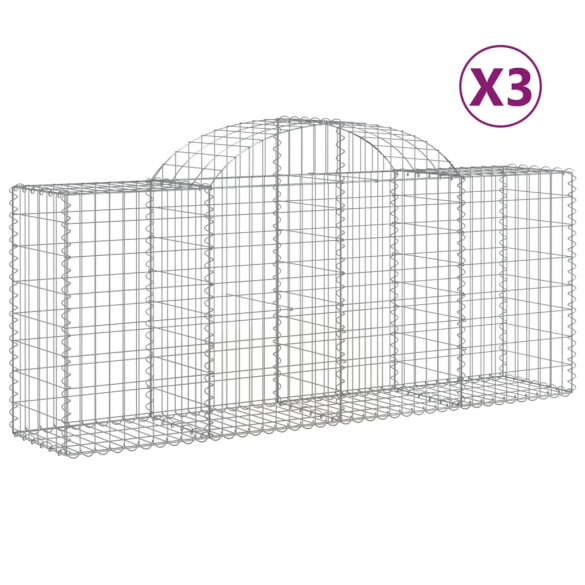Coșuri Gabion Arcuite Fier Galvanizat | Decor Grădină
