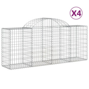 Coșuri Gabion Arcuit Fier Galvanizat | Gard Decorativ Grădină 2