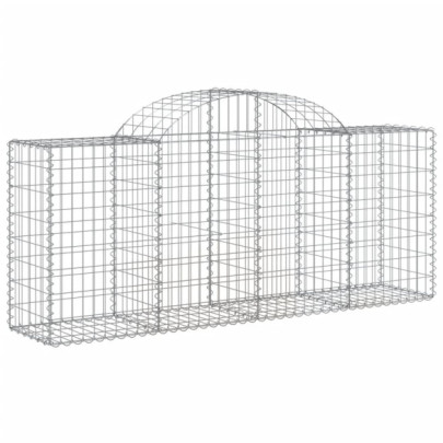 Coșuri Gabion Arcuit Fier Galvanizat | Gard Decorativ Grădină