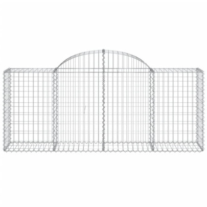 Coșuri Gabion Arcuit Fier Galvanizat | Gard Decorativ Grădină