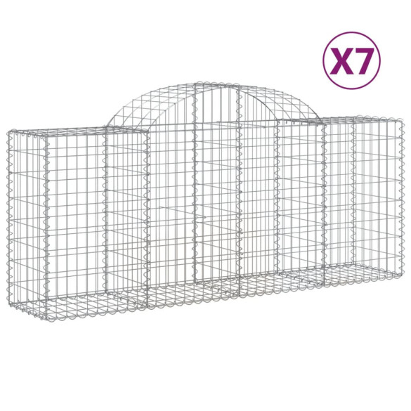 Set Coșuri Gabion Arcuite | Barieră Decorativă Grădină