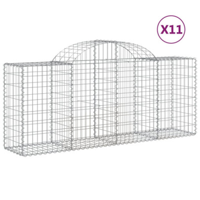 Coșuri Gabion Arcuite 11 buc - Fier Galvanizat | Livrare Gratuită