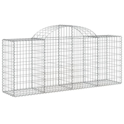 Coșuri Gabion Arcuite Fier Galvanizat - Barieră Decorativă