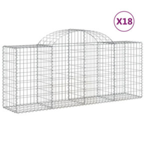 Coșuri Gabion Arcuite 18 buc - Fier Galvanizat | Livrare Gratuită 2