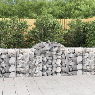 Coșuri Gabion Arcuite 40 buc - Fier Galvanizat | Livrare Gratuită