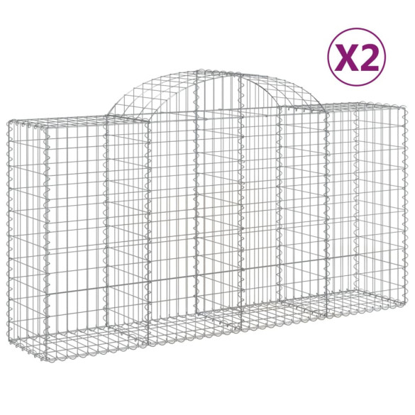Coșuri Gabion Arcuite Fier Galvanizat - Barieră Decorativă