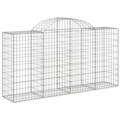 Set Coșuri Gabion Arcuite | Barieră Decorativă Grădină