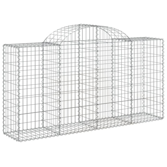 Coșuri Gabion Arcuite 10 buc - Fier Galvanizat pentru Grădină