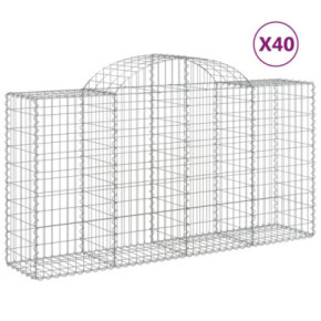 Coșuri Gabion Arcuite 40 buc - Fier Galvanizat | Livrare Gratuită 2